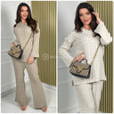 Fully Cable V Neck Wide Leg Set