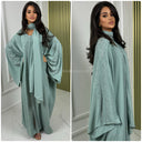 Glitzer Abaya + SchalKopftuch M1171