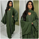 Glitzer Abaya + SchalKopftuch M1171