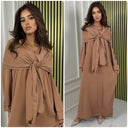 Glänzendes Kopftuchkleid Abaya mit goldenen Nähten