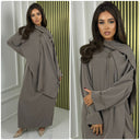 Glänzendes Kopftuchkleid Abaya mit goldenen Nähten