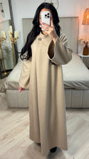 Golden Button Detail Fully Covered Maxi Coat
