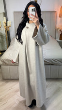 Golden Button Detail Fully Covered Maxi Coat