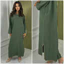 Golden Embroidery Detail Oversized Maxi