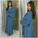 Kopftuch Abaya Goldenes Nahtdetail 2024