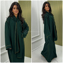 Kopftuch Abaya Goldenes Nahtdetail 2024