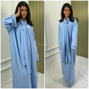 Kopftuch Abaya Goldenes Nahtdetail 2024