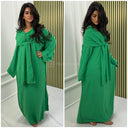 Kopftuch Abaya Goldenes Nahtdetail 2024