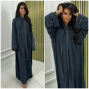 Kopftuch Abaya Goldenes Nahtdetail 2024