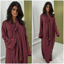 Kopftuch Abaya Goldenes Nahtdetail 2024