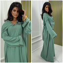 Kopftuch Abaya Goldenes Nahtdetail 2024