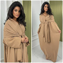 Superübergroße Glanz-Abaya mit Kopftuch, MADE IN ITALY