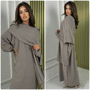 Superübergroße Glanz-Abaya mit Kopftuch, MADE IN ITALY