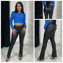 Leggings in Lederoptik mit Schlitz vorne Hl856