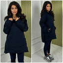 Hoodie Hooded Legging Set Side Split