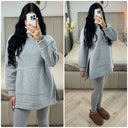 Hoodie Hooded Legging Set Side Split