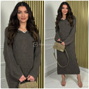 Hoodie Maxi Dress Knitwear Famous Detail