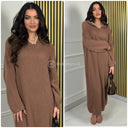 Hoodie Maxi Dress Knitwear Famous Detail