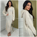 Hoodie Maxi Dress Knitwear Famous Detail