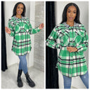 Plaid Soft Shacket Hoodie