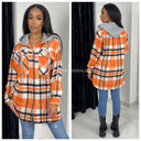 Plaid Soft Shacket Hoodie