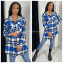 Plaid Soft Shacket Hoodie