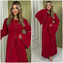 2-teiliges Set Kleid mit goldenen Nahtdetails