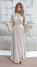 786 | Wave Diamond Detail Abaya + Tie Belt Dress + Scarf