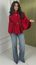 Butterfly Tie Belt Crop Coat