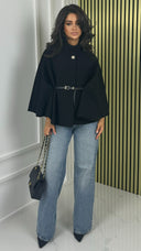 Butterfly Tie Belt Crop Coat