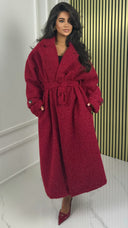 Teddy Tie Belt Oversized Coat