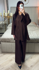 V Neck Essential Oversized Set