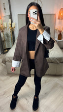 Oversized Striped Blazer