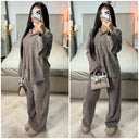 Thick Gloss Design Material Blouse Set