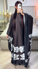 Inside Tie Belt Flower Print Dress