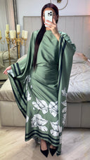 Inside Tie Belt Flower Print Dress