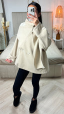 Integrated Shawl Jacket Button Detail