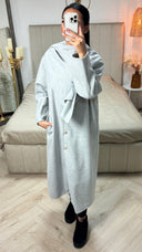 Integrated Shawl Golden Buttons Coat