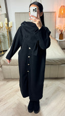 Integrated Shawl Golden Buttons Coat