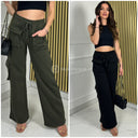 Joggings Wide Leg Pants Double Front Pocket
