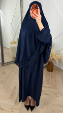 Khimar Maxi Jurk met Kantafwerking