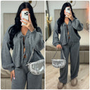 Knitwear 2 Ties Cardigan Set