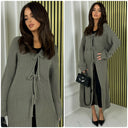 Knitwear 3 Ties Maxi Cardigan