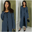 Knitwear 3 Ties Maxi Cardigan
