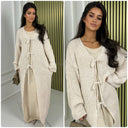 Knitwear 3 Ties Maxi Cardigan