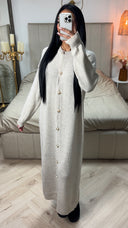 Knitwear Maxi Golden Buttons Dress