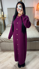 Knitwear Maxi Golden Buttons Dress