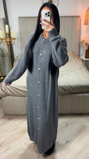 Knitwear Maxi Golden Buttons Dress