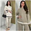 Knitwear Oversized Double Split Wide Leg Set Line Details