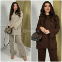 Knitwear Oversized Long Top Wide Leg And Sleeve Detail 23535